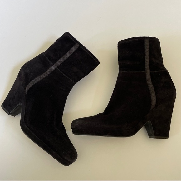 Prada Black Booties with Spell Out PRADA down Side Size 10 - Picture 3 of 16